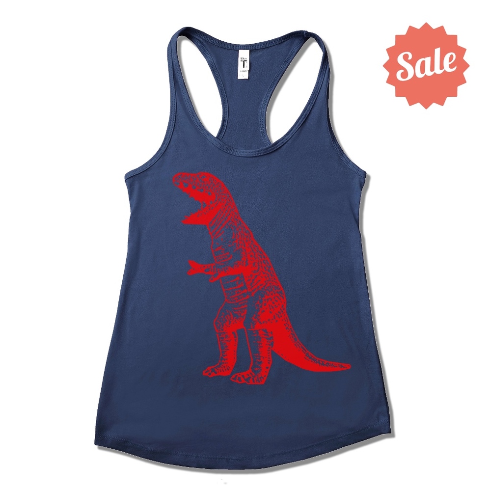 🔥 SALE! Official T-Rex Racerback Tank Top NWT XL